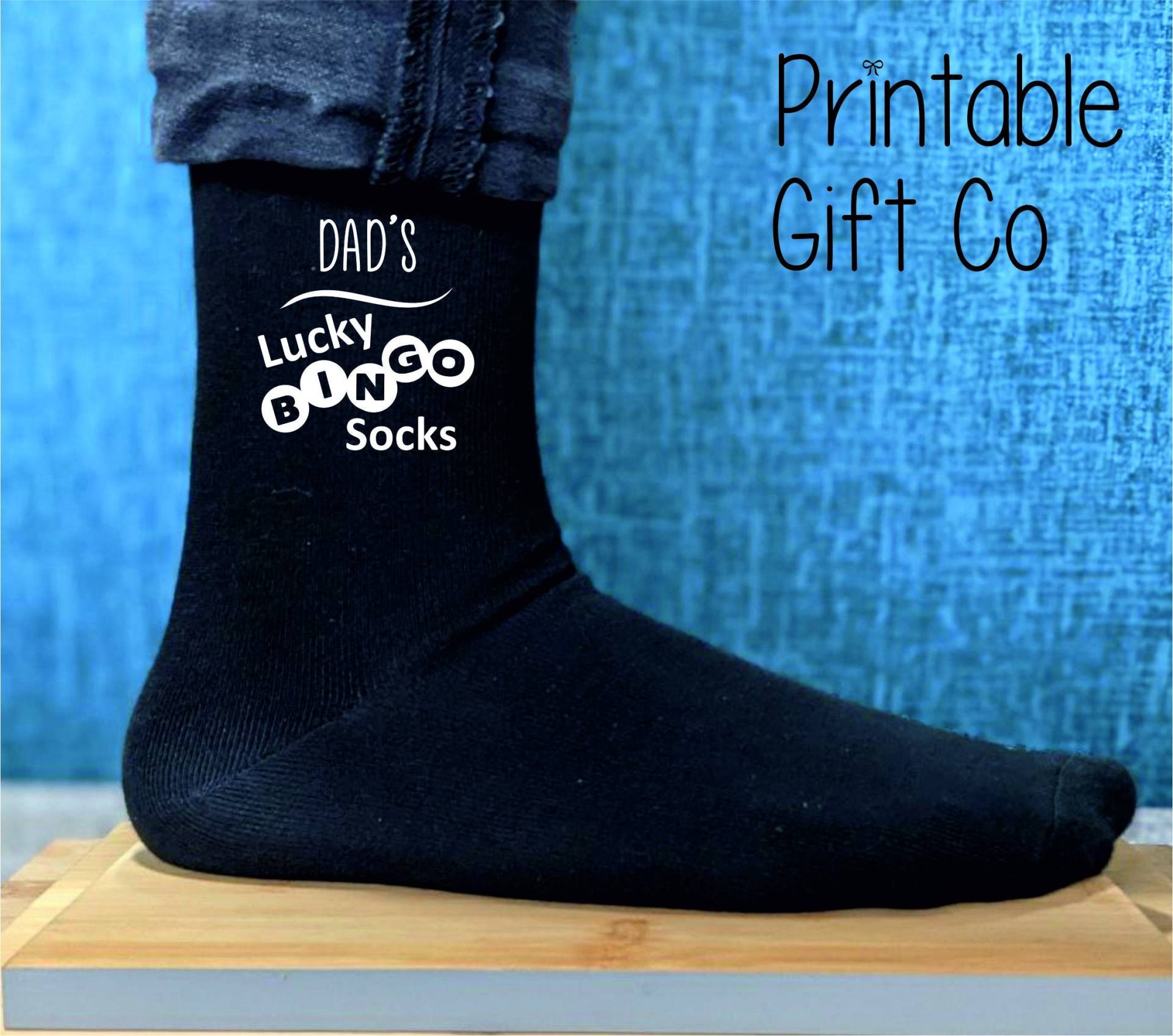 Papas Glück Bingo Socken - Gedruckt Und Personalisierte Männer Geschenk Große Geburtstagsgeschenk Weihnachtsgeschenk Vatertagsgeschenk von PrintableGiftCo