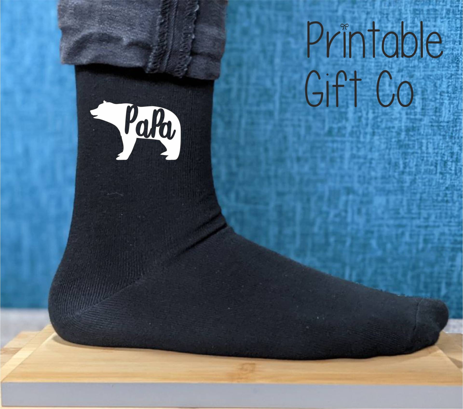 Personalisierte Papa Bär Socken - Gedruckt Und Personalisierte Männer Geschenk Große Geburtstagsgeschenk Weihnachtsgeschenk Vatertagsgeschenk Für von PrintableGiftCo