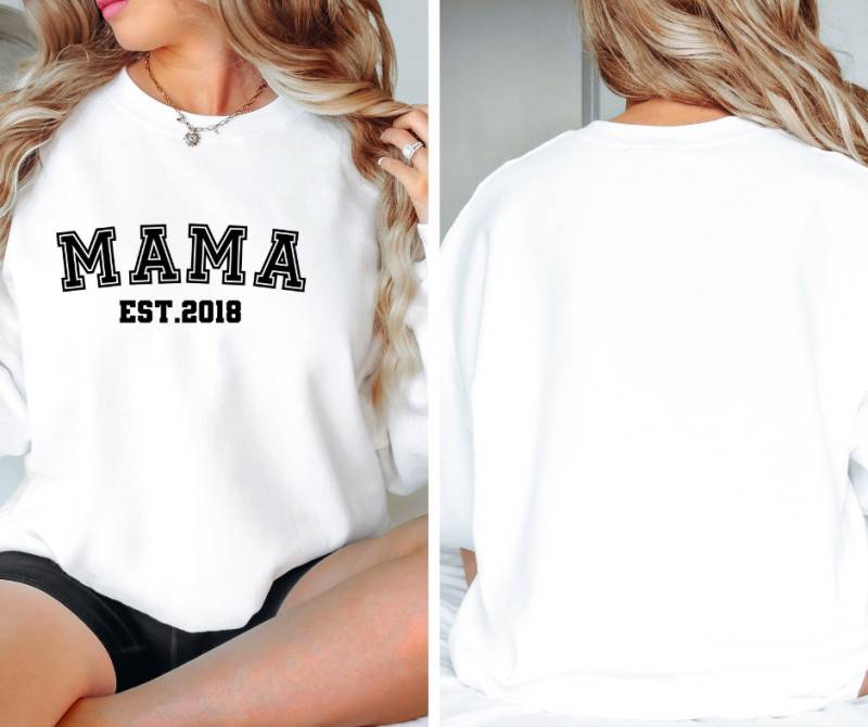 Mom Personalized Sweater Mothers Day Gift Mama Shirt, For Her Personalised Birthday Gift, Mum Sweater, New Est von PrintedSuccess