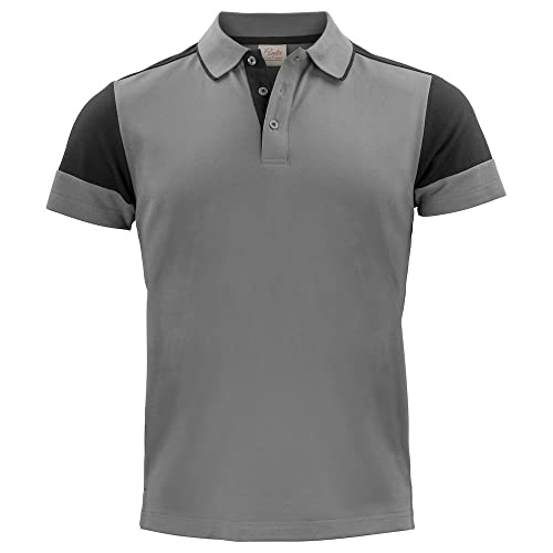 Printer Herren Prime Kontrast-Poloshirt, Anthrazit/Schwarz, L von Printer