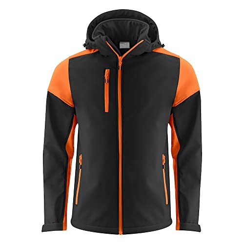 Printer - PRIME Softshelljacke - Herren, schwarz / orange, L von Printer