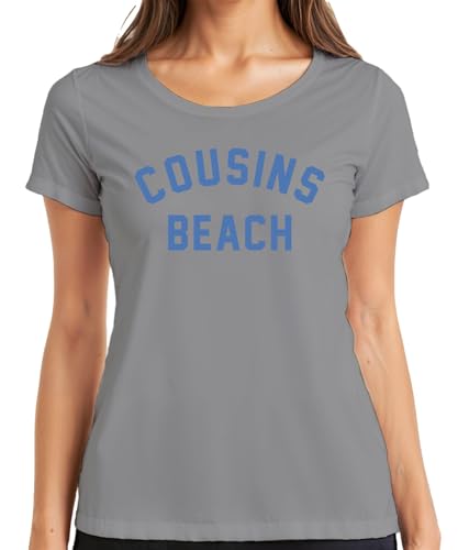 Cousins Beach The Summer I Got Pretty Damen T-Shirt, Grau, S von Printera