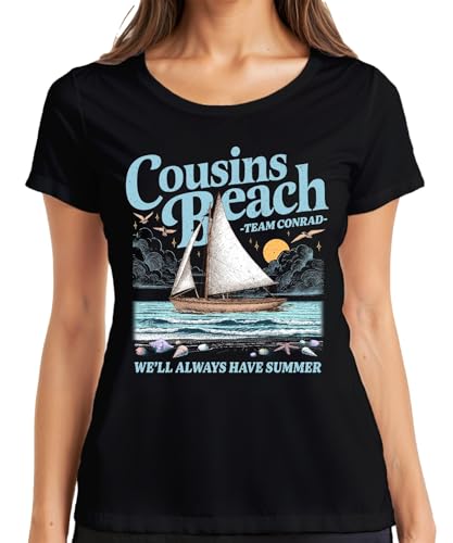 Cousins Beach We'll Always Have Summer I Got Pretty Damen T-Shirt, Schwarz, 3XL von Printera