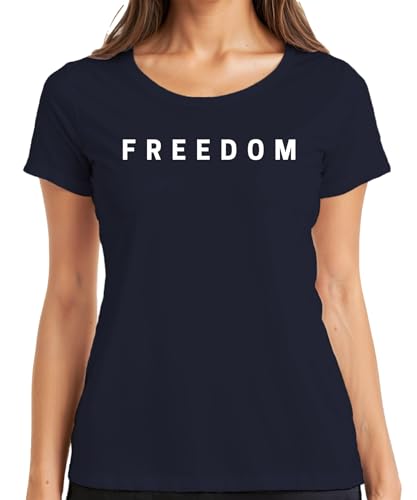 Freedom Charlie Kirk RIP Konservativ Republikaner Turning Point Damen T-Shirt, Navy, S von Printera