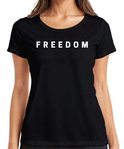 Freedom Charlie Kirk RIP Konservativ Republikaner Turning Point Damen T-Shirt, Schwarz, S von Printera