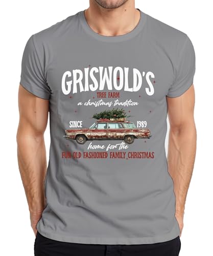 Griswolds Tree Farm Schöne Bescherung Clark - Weihnachten Christmas Xmas Herren T-Shirt, Grau, L von Printera