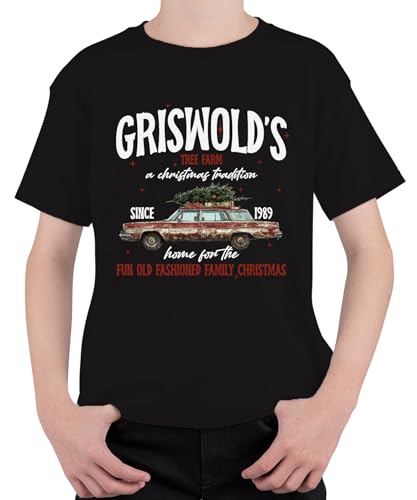 Griswolds Tree Farm Schöne Bescherung Clark - Weihnachten Christmas Xmas Unisex Kinder T-Shirt, Schwarz, 140 von Printera