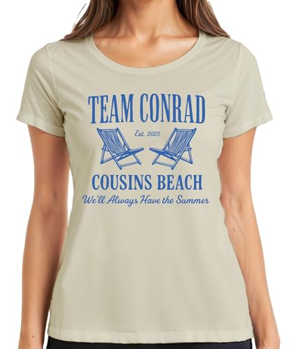 Team Conrad Cousins Beach We'll Always Have Summer I got Pretty Damen T-Shirt, Natur, XL von Printera