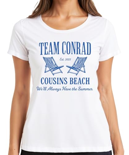 Team Conrad Cousins Beach We'll Always Have Summer I got Pretty Damen T-Shirt, Weiß, S von Printera