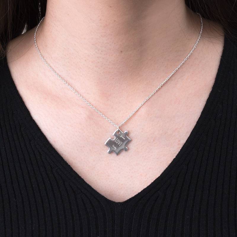 Puzzle Halskette Gravur Anhänger Beidseitig Selbst Gestalten von PrinterstudioShop