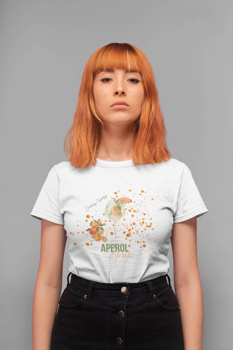 T-Shirt Mit Print/ Aperol Shirt/ Shirt Spitz/ Themenshirt von PrintibyLisa