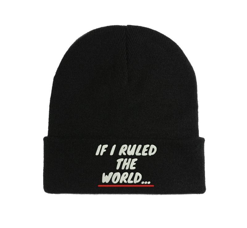 If I Ruled The World Hip Hop Rap Old School Bestickte Beanie Mütze Winter Herbst Warm Weich Bequem von Printlot