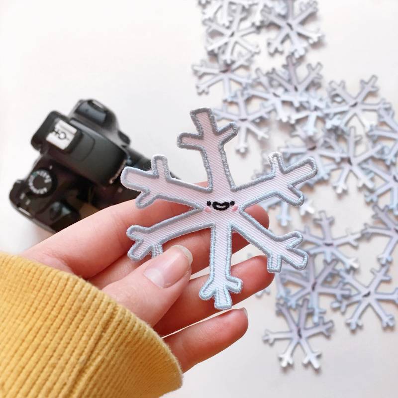 Schneeflocke Aufnäher Aufbügeln/Aufnähen Winter Accessoire von PrintsByPippa