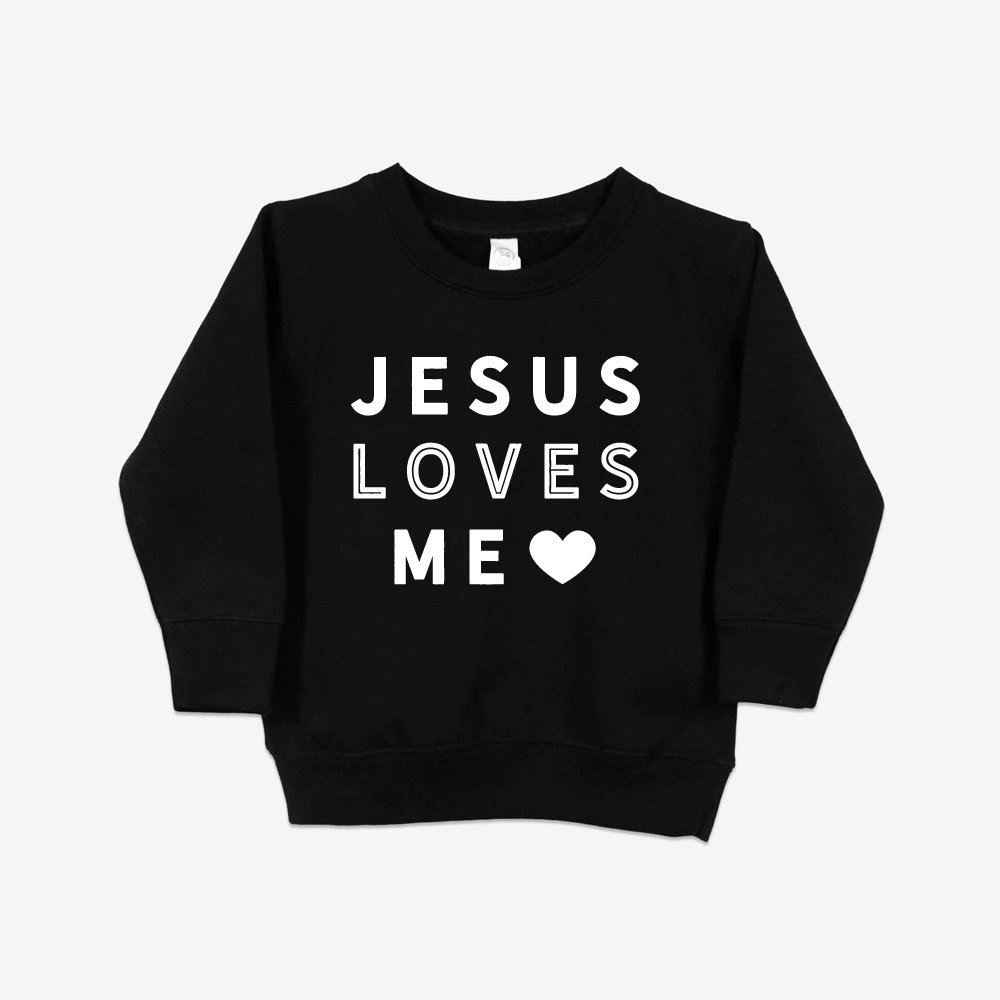 Jesus Liebt Mich Kleinkind-Sweatshirt, Christliches Religiöses Kinder-Sweatshirt von PrintwithSKY
