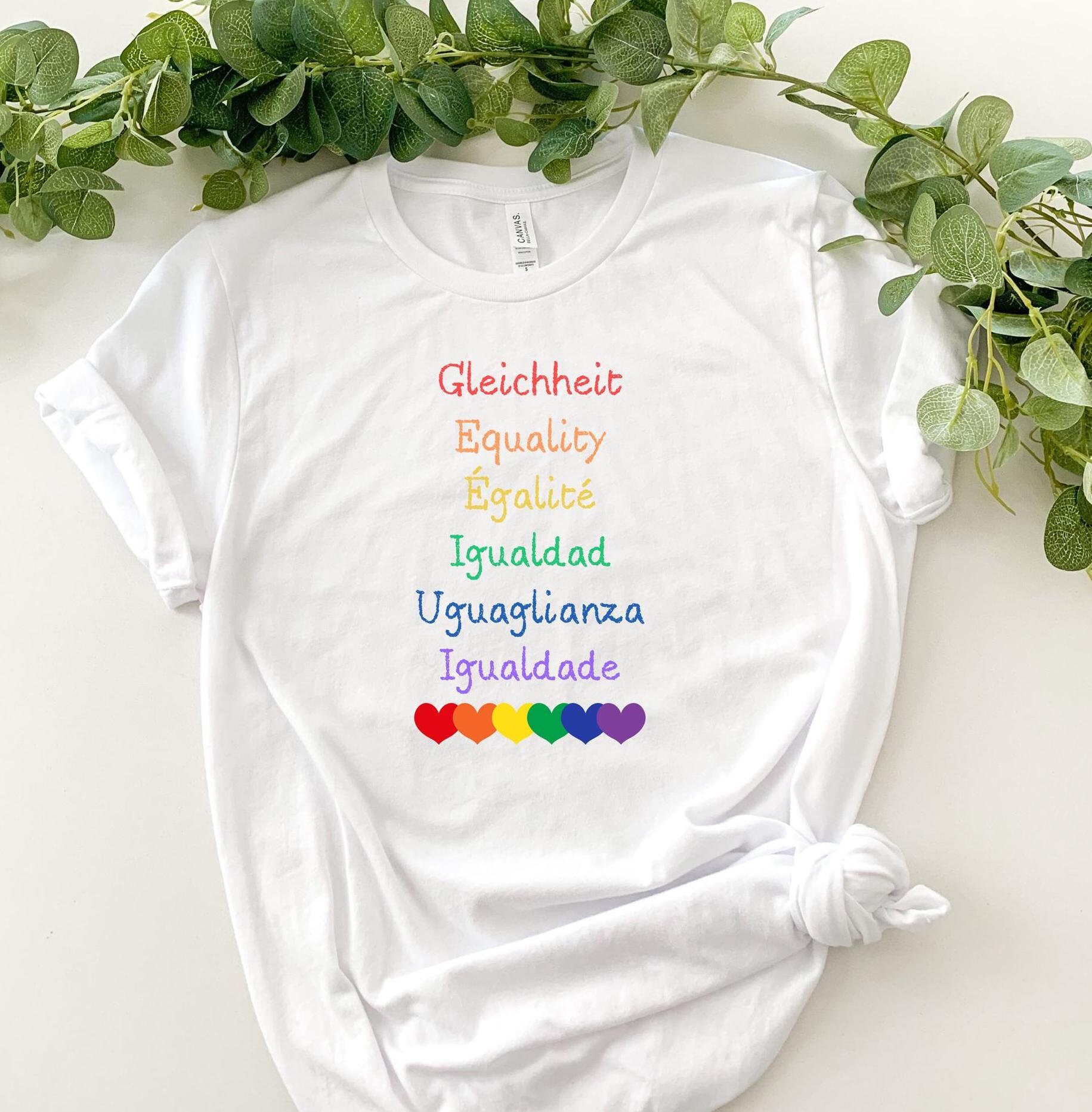 Gleichheit, Shirt Für Statement, Sprachen, Männer Und Frauen, Geschenk Jede/N, International, Statement von PrintyPolis