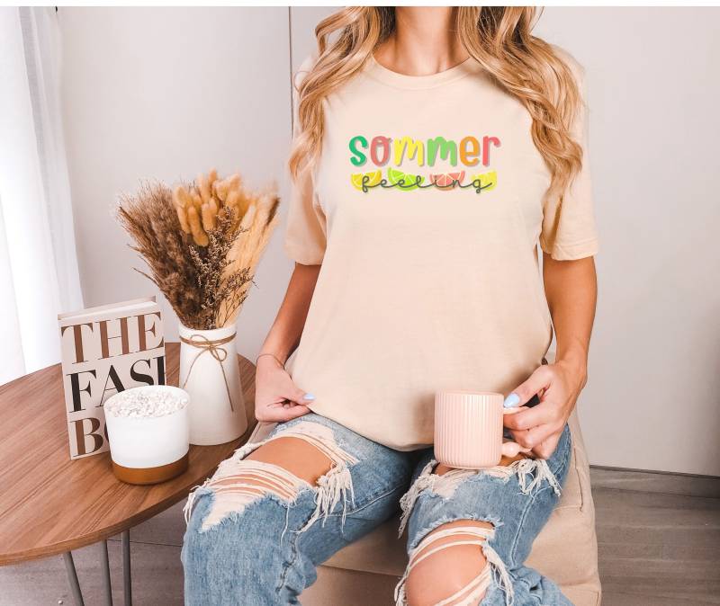 Sommerfeeling, Summer, Good Vibes, Sommer Shirt, Sommer von PrintyPolis