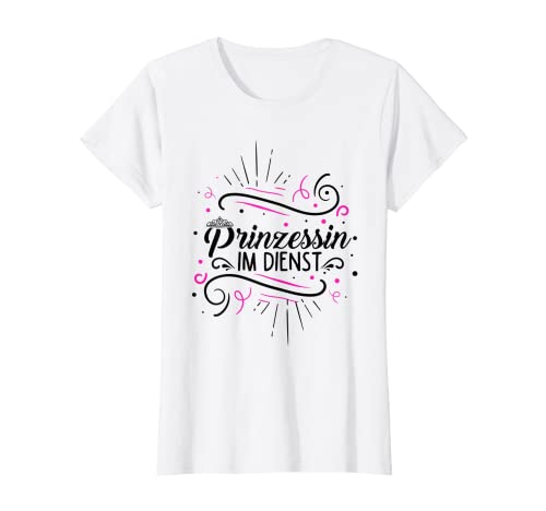 Damen Prinzessin Im Dienst On Duty Krone Spruch Kronprinzessin T-Shirt von Prinzessin Goldene Krone Geschenke & Motive