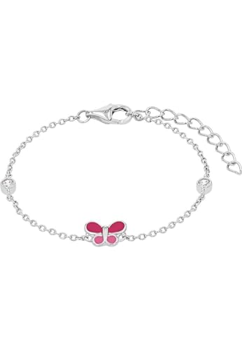 Prinzessin Lillifee Armband 925 Sterling Silber Mädchen Kinder Armschmuck, mit Zirkonia synth, 12+3 cm, Silber, Schmetterling, Kommt in Schmuck Geschenk Box, 2037949 von Prinzessin Lillifee