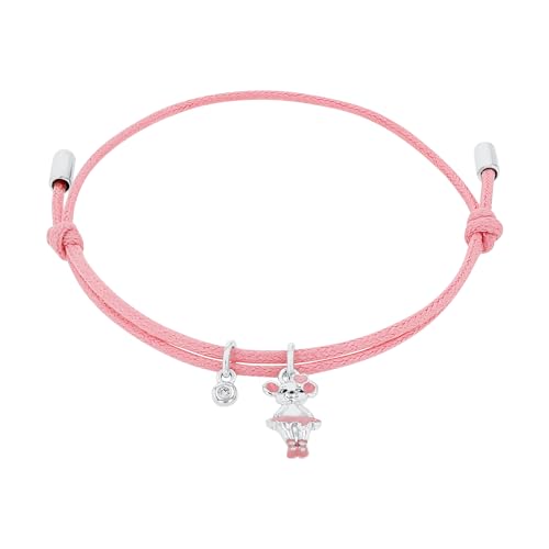 Prinzessin Lillifee Armband 925 Sterling Silber Mädchen Kinder Armschmuck, mit Zirkonia synth., 21 cm, Silber, Maus, Kommt in Schmuck Geschenk Box, 2035974 von Prinzessin Lillifee