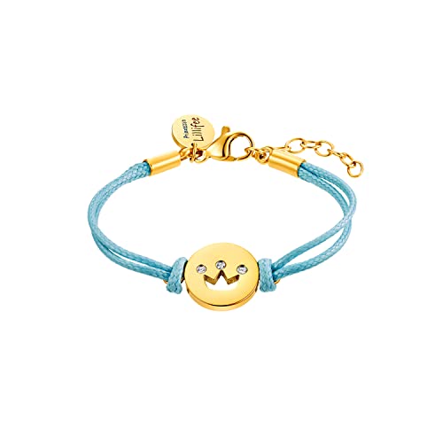 Prinzessin Lillifee Armband Edelstahl Mädchen Kinder Armschmuck, mit Zirkonia synth, 12+2 cm, Gold, Krone, Kommt in Schmuck Geschenk Box, 2034003 von s.Oliver