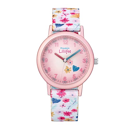 Prinzessin Lillifee Armbanduhr Mädchen Kinder Quarzuhr Analog, mit Textil Armband, 3 bar Wasserdicht, Kommt in Uhren Geschenk Box von Prinzessin Lillifee