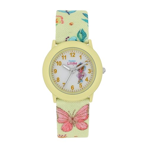 Prinzessin Lillifee Armbanduhr Mädchen Kinder Quarzuhr Analog, mit Textil Armband, 3 bar Wasserdicht, Kommt in Uhren Geschenk Box von Prinzessin Lillifee