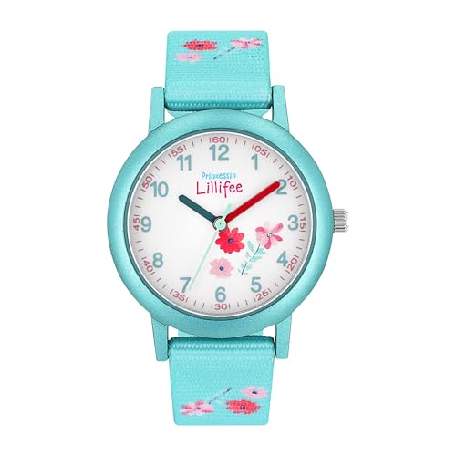 Prinzessin Lillifee Armbanduhr Mädchen Kinder Quarzuhr Analog, mit Textil Armband, 3 bar Wasserdicht, Kommt in Uhren Geschenk Box von Prinzessin Lillifee
