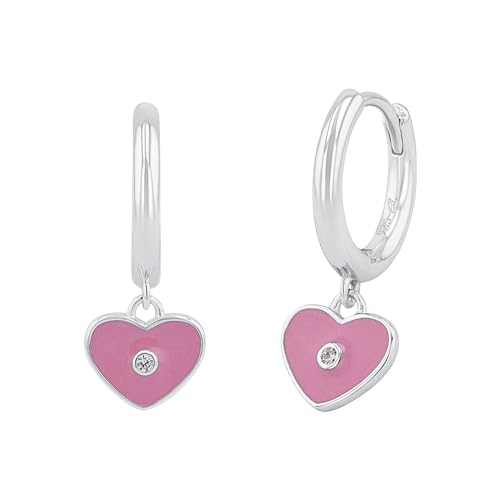 Prinzessin Lillifee Creolen 925 Sterling Silber Mädchen Kinder Ohrschmuck, mit Zirkonia synth., 1,8 cm, Silber, Herz, Kommt in Schmuck Geschenk Box, 2035982 von Prinzessin Lillifee