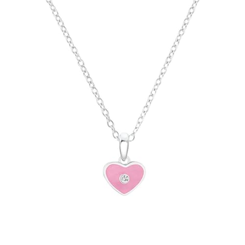 Prinzessin Lillifee Kette mit Anhänger 925 Sterling Silber Mädchen Kinder Halsschmuck, mit Zirkonia synth., 35+3 cm, Silber, Herz, Kommt in Schmuck Geschenk Box, 2035981 von Prinzessin Lillifee