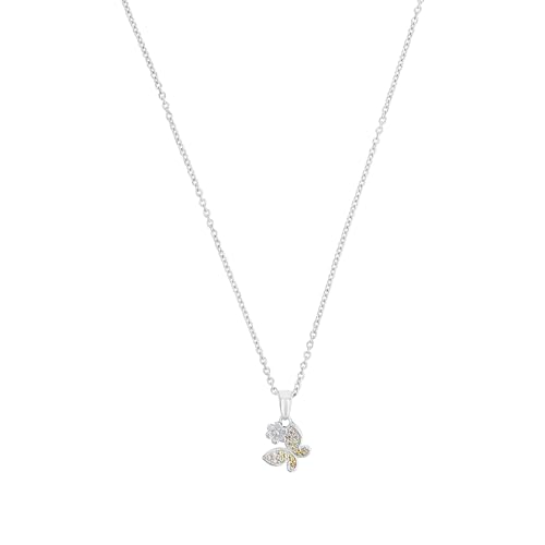 Prinzessin Lillifee Kette mit Anhänger 925 Sterling Silber Mädchen Kinder Halsschmuck, mit Zirkonia synth., 35+3 cm, Silber, Schmetterling, Kommt in Schmuck Geschenk Box, 2035991 von Prinzessin Lillifee