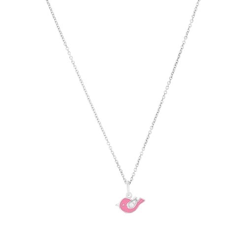 Prinzessin Lillifee Kette mit Anhänger 925 Sterling Silber Mädchen Kinder Halsschmuck, mit Zirkonia synth, 35+3 cm, Silber, Vogel, Kommt in Schmuck Geschenk Box, 2037820 von Prinzessin Lillifee