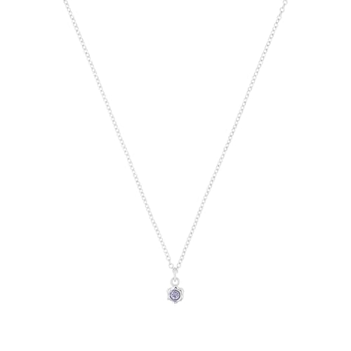 Prinzessin Lillifee Kette mit Anhänger 925 Sterling Silber Mädchen Kinder Halsschmuck, mit Zirkonia synth., 35+3 cm, Silber, Januar, Kommt in Schmuck Geschenk Box, 2038718 von Prinzessin Lillifee