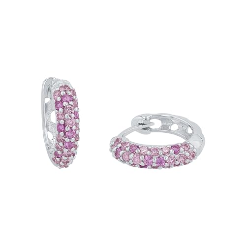 Prinzessin Lillifee Kinder-Creolen für Mädchen, Zirkonia / 925 Sterling Silber, Rhodiniert, Rosa, Einheitsgröße, 2016523 von Prinzessin Lillifee