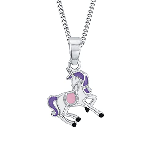 Prinzessin Lillifee Kette mit Anhänger 925 Sterling Silber Mädchen Kinder Halsschmuck, 35+3 cm, Silber, Einhorn, Kommt in Schmuck Geschenk Box, 2013150 von Prinzessin Lillifee