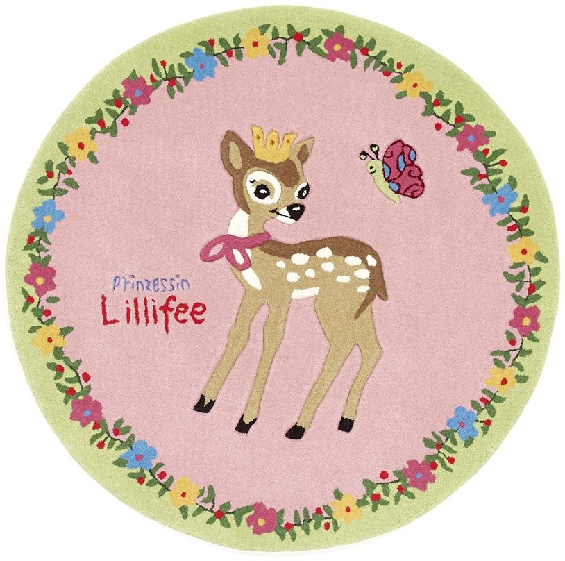 Prinzessin Lillifee Kinderteppich "LI-2935-01", rund, Konturschnitt, brillante Farben, Kinderzimmer von Prinzessin Lillifee