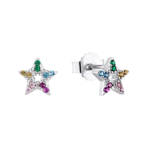 Prinzessin Lillifee Kinder Mädchen Schmuck Stern Silber Multicolor, Kommt in Schmuck Geschenk Box von Prinzessin Lillifee