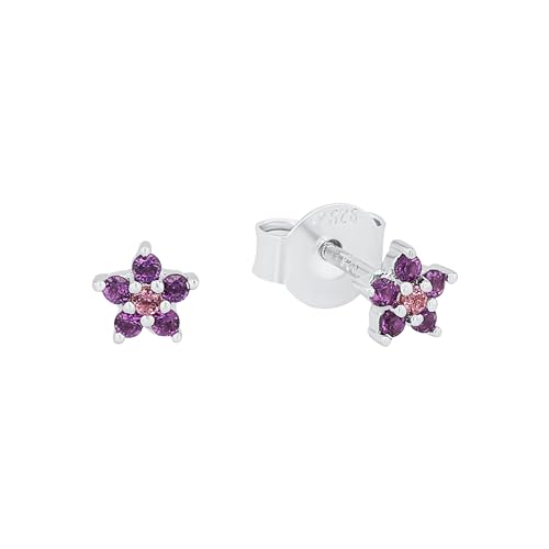 Prinzessin Lillifee Ohrstecker 925 Sterling Silber Mädchen Kinder Ohrschmuck, mit Zirkonia synth., 0,5 cm, Silber, Stern, Kommt in Schmuck Geschenk Box, 2021109 von Prinzessin Lillifee