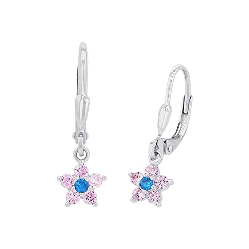 Prinzessin Lillifee Ohrhänger 925 Sterling Silber Mädchen Kinder Ohrschmuck, mit Zirkonia synth., 2,3 cm, Silber, Stern, Kommt in Schmuck Geschenk Box, 2034232 von Prinzessin Lillifee