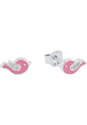 Prinzessin Lillifee Ohrstecker 925 Sterling Silber Mädchen Kinder Ohrschmuck, mit Zirkonia synth, 0,5 cm, Silber, Vogel, Kommt in Schmuck Geschenk Box, 2037818 von Prinzessin Lillifee