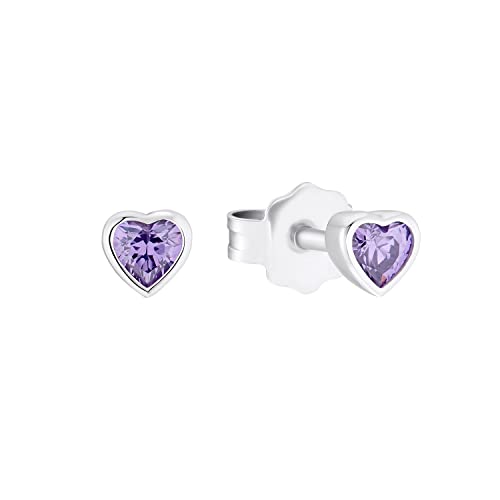 Prinzessin Lillifee Ohrstecker 925 Sterling Silber Mädchen Kinder Ohrschmuck, mit Zirkonia synth., Rosa, Kommt in Schmuck Geschenk Box von Prinzessin Lillifee