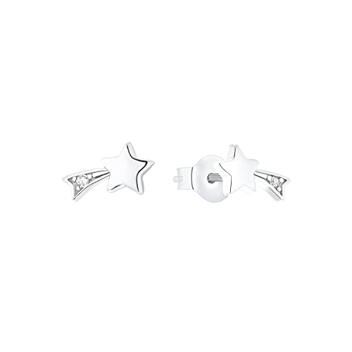 Prinzessin Lillifee Ohrstecker 925 Sterling Silber Ohrschmuck, mit Zirkonia synth., 0,9 cm, Silber, Sternschnuppe, Kommt in Schmuck Geschenk Box, 2035295 von Prinzessin Lillifee