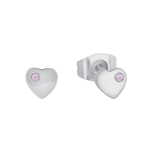 Prinzessin Lillifee Ohrstecker aus Edelstahl für Mädchen, Kinder Ohrschmuck, mit Zirkonia synth., 5 mm, Herz, Kommt in Schmuck Geschenk Box, 2034011 von Prinzessin Lillifee