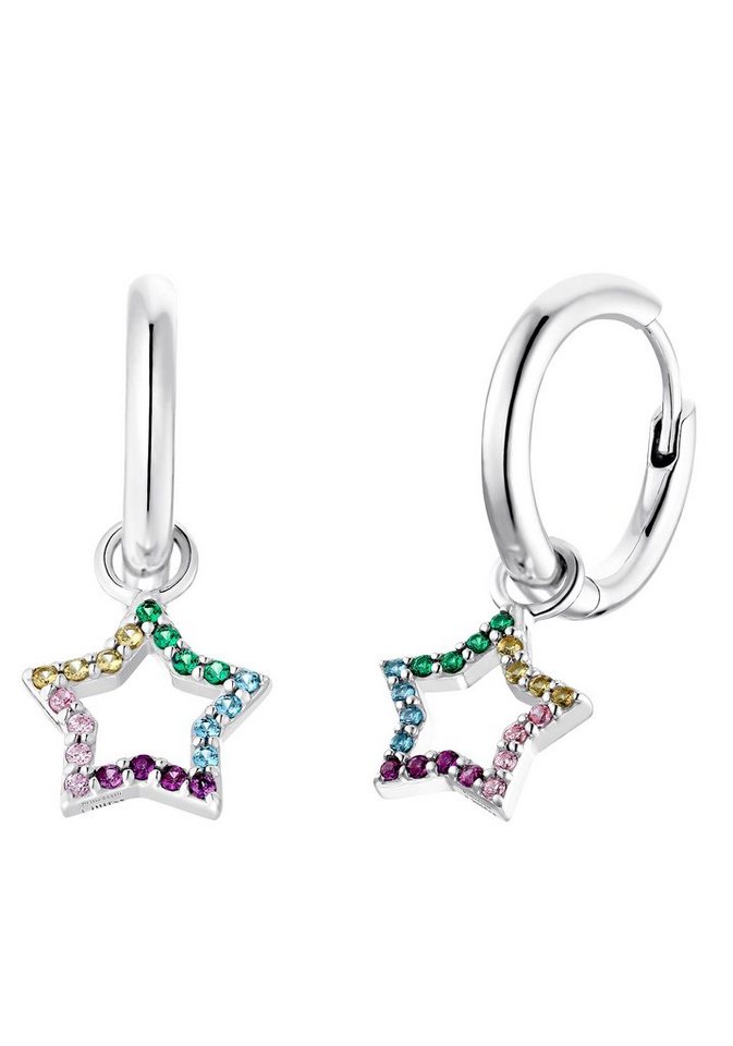 Prinzessin Lillifee Paar Creolen Sterne, mit Zirkonia (synth) - Einhänger abnehmbar von Prinzessin Lillifee