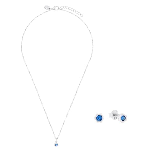 Prinzessin Lillifee Set 925 Sterling Silber Mädchen Kinder Multisets, mit Zirkonia synth., 35+3/0,4 cm, Silber, Januar, Kommt in Schmuck Geschenk Box, 2040133 von Prinzessin Lillifee