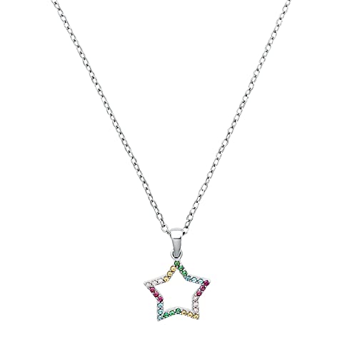 Prinzessin Lillifee Kinder Mädchen Schmuck Stern Silber Multicolor, Kommt in Schmuck Geschenk Box von Prinzessin Lillifee