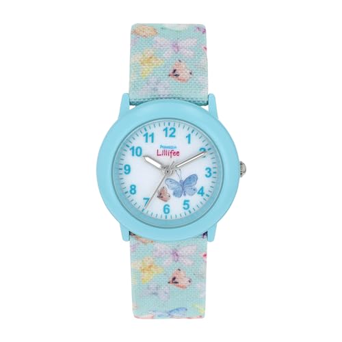 Prinzessin Lillifee Armbanduhr Mädchen Kinder Quarzuhr Analog, mit Textil Armband, Rosa, 3 bar Wasserdicht, Kommt in Uhren Geschenk Box, 2037724 von Prinzessin Lillifee