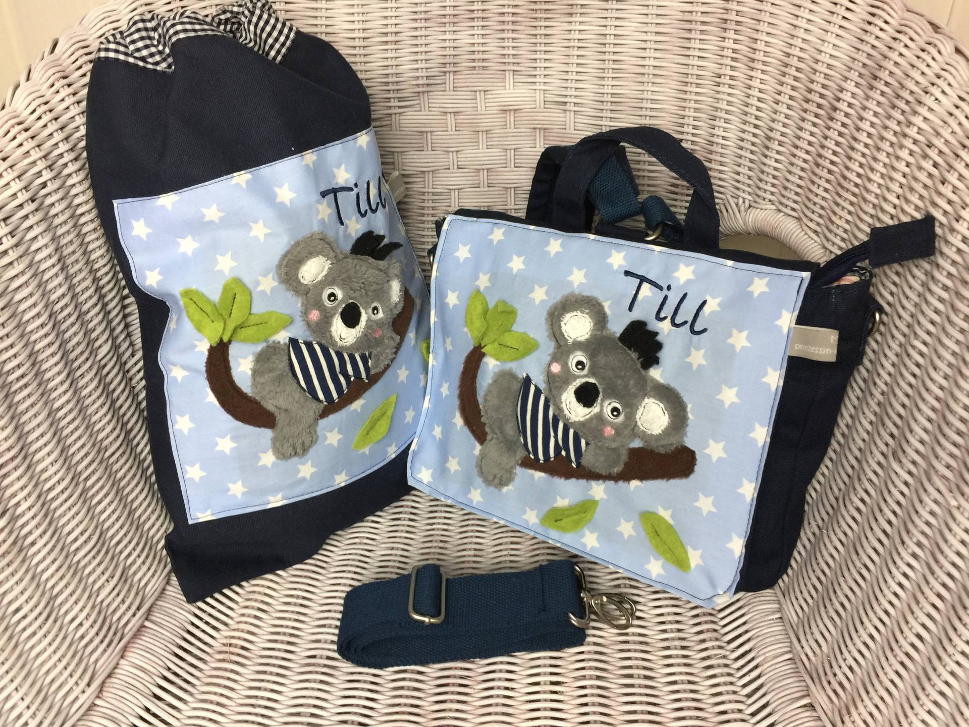 Kindergartenrucksack + Turnbeutel Koala Kts0230 von PrinzessinImGlueck