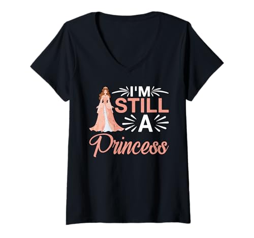Damen I'm Still A Princess Königlich wertes Vertrauen - T-Shirt mit V-Ausschnitt Damen I'm Still A Princess Königlich wertes Vertrauen - T-Shirt mit V-Ausschnitt von Prinzessinvertrauen von Royal Worth