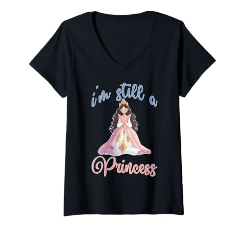 Damen I'm Still A Princess Königlich wertes Vertrauen T-Shirt mit V-Ausschnitt von Prinzessinvertrauen von Royal Worth