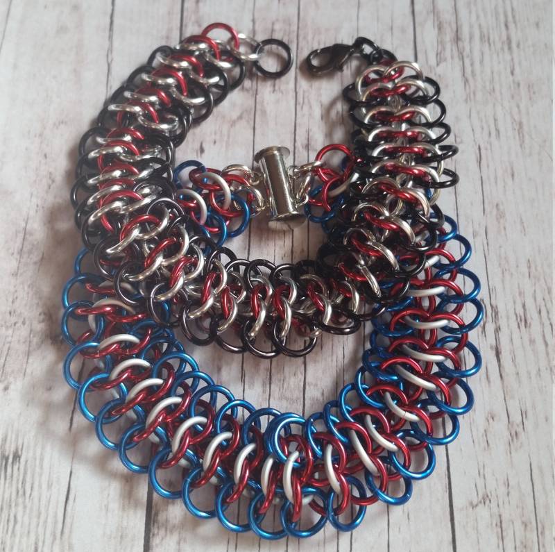Capt America Oder Winter Soldier Inspiriert Chainmaille Armbänder von PriorityMailleBox